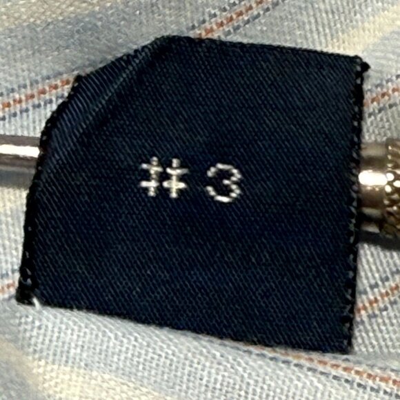 Vintage 80's Blue & White Striped Button Up Short Sleeve XL Shirt By Botany - Picture 11 of 11